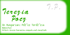 terezia pocz business card